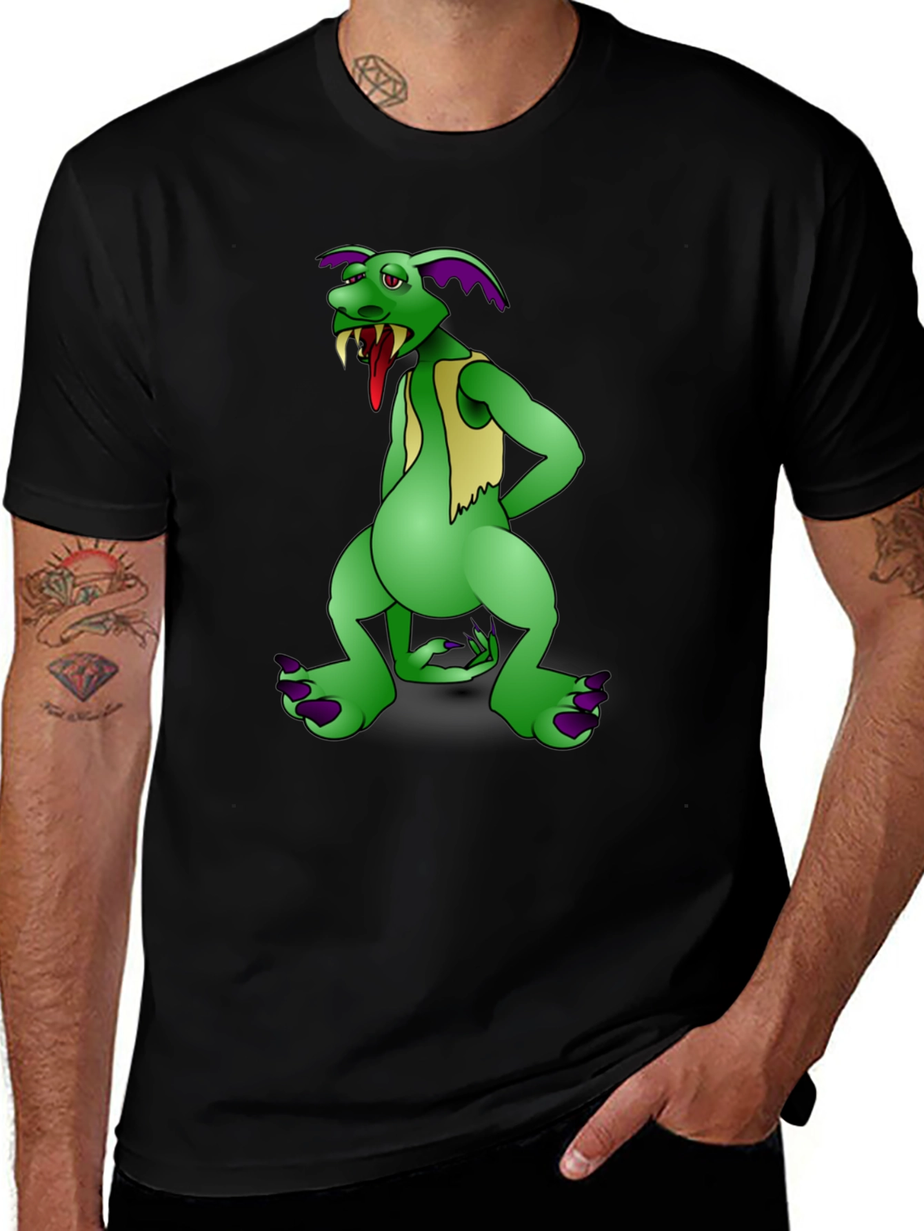 Funny Cartoon Goblin Graphic T-Shirt