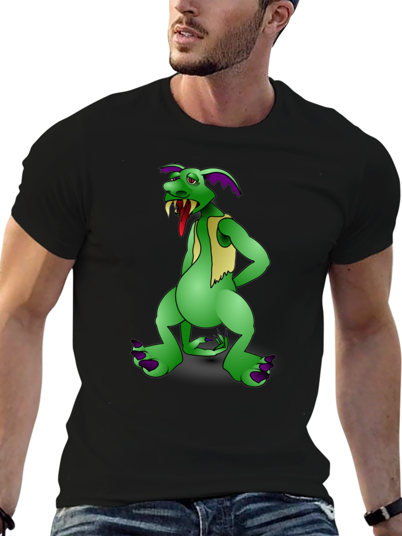 Funny Cartoon Goblin Graphic T-Shirt