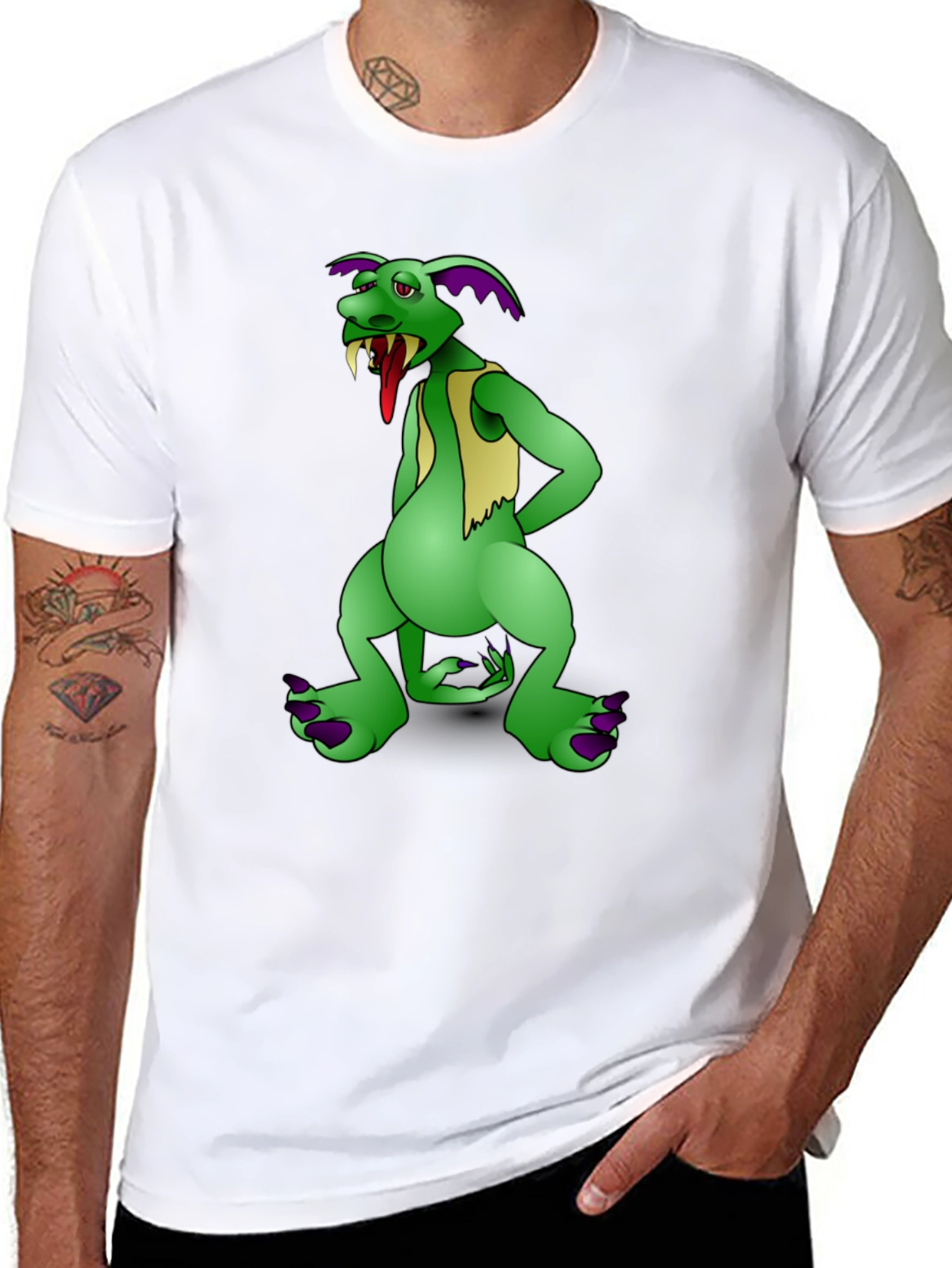 Funny Cartoon Goblin Graphic T-Shirt