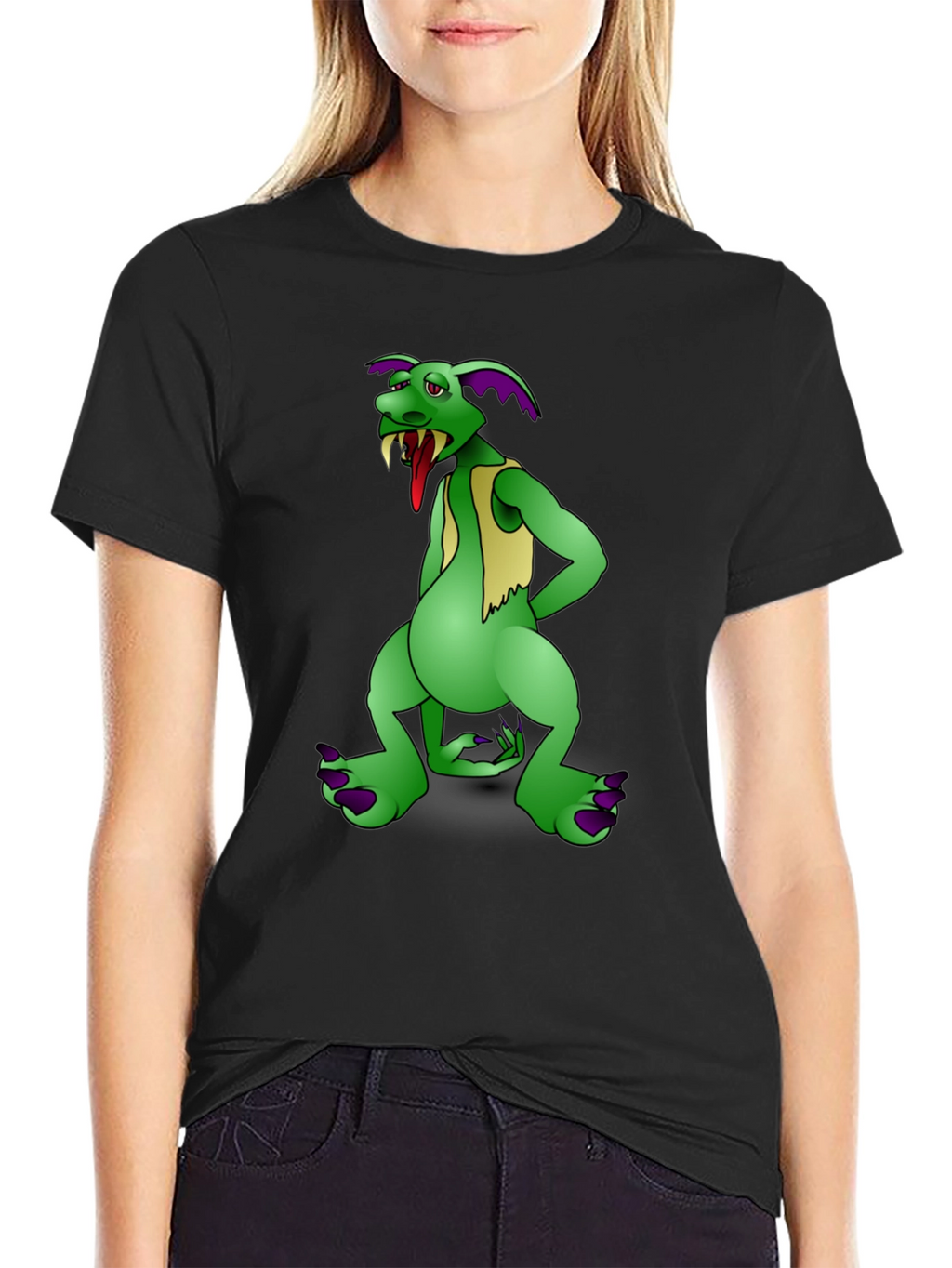Funny Cartoon Goblin Graphic T-Shirt