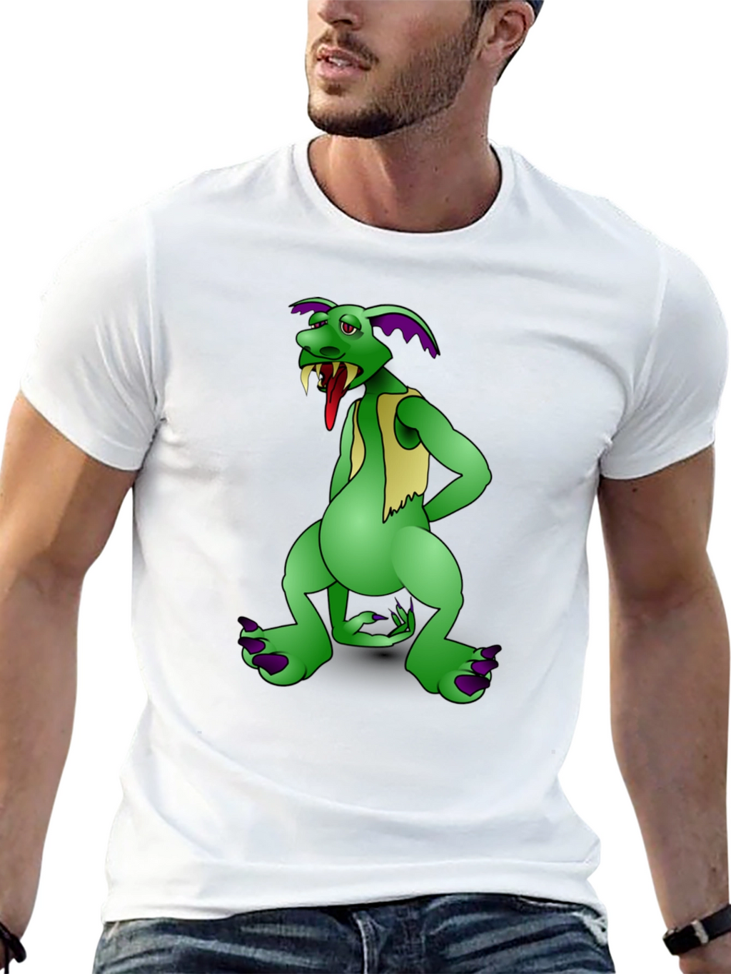 Funny Cartoon Goblin Graphic T-Shirt