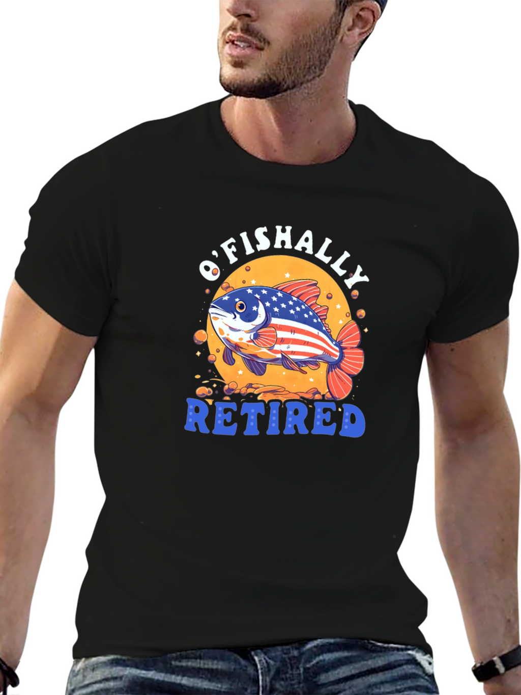 OFishally Retired T-Shirt Funny Fishing Retirement Tee