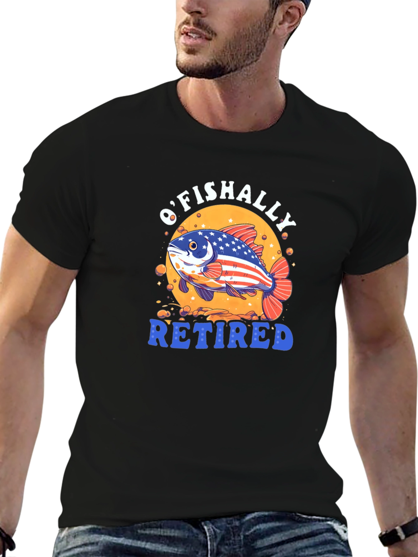 OFishally Retired T-Shirt Funny Fishing Retirement Tee