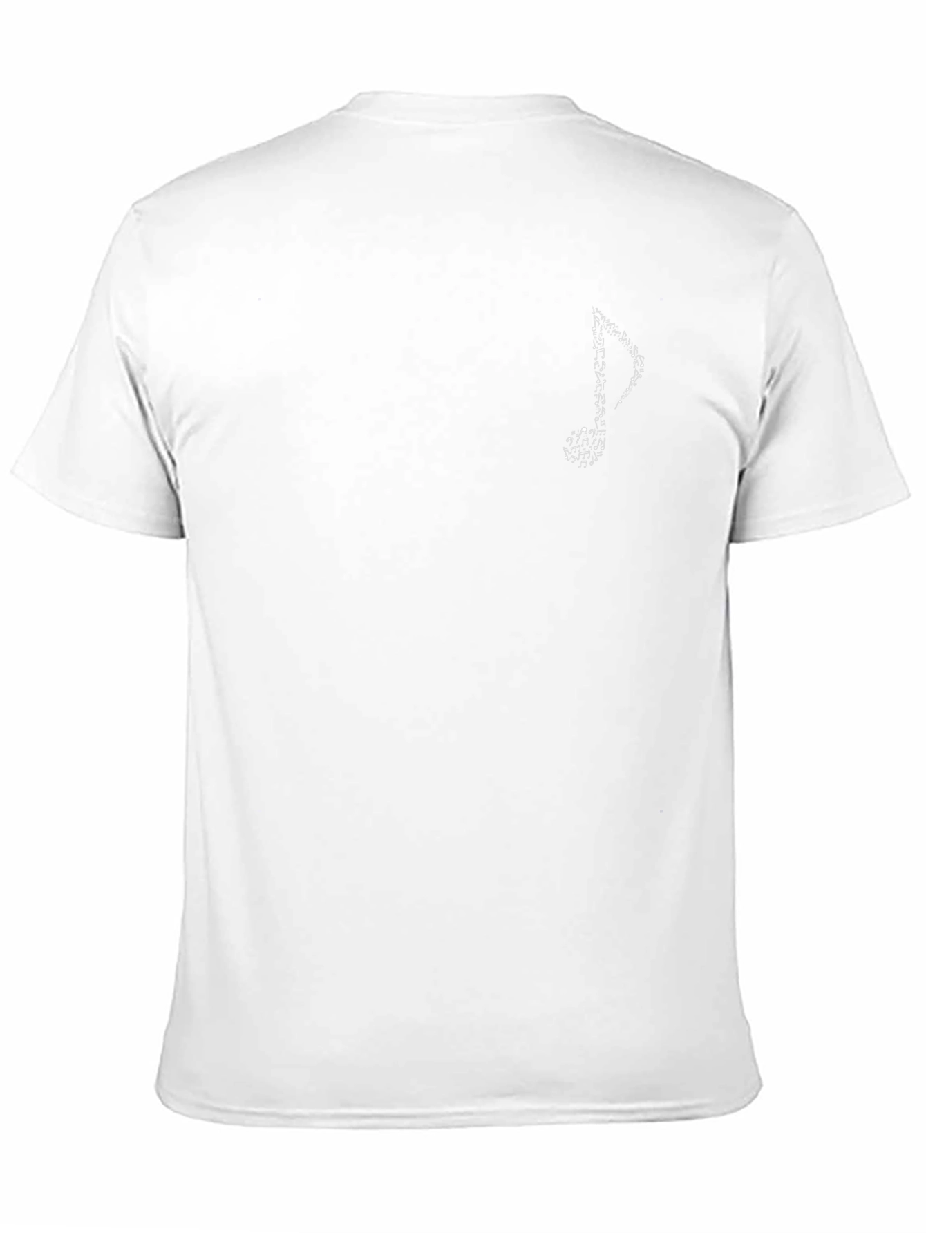 Black Music Note Graphic Tee - Casual Style