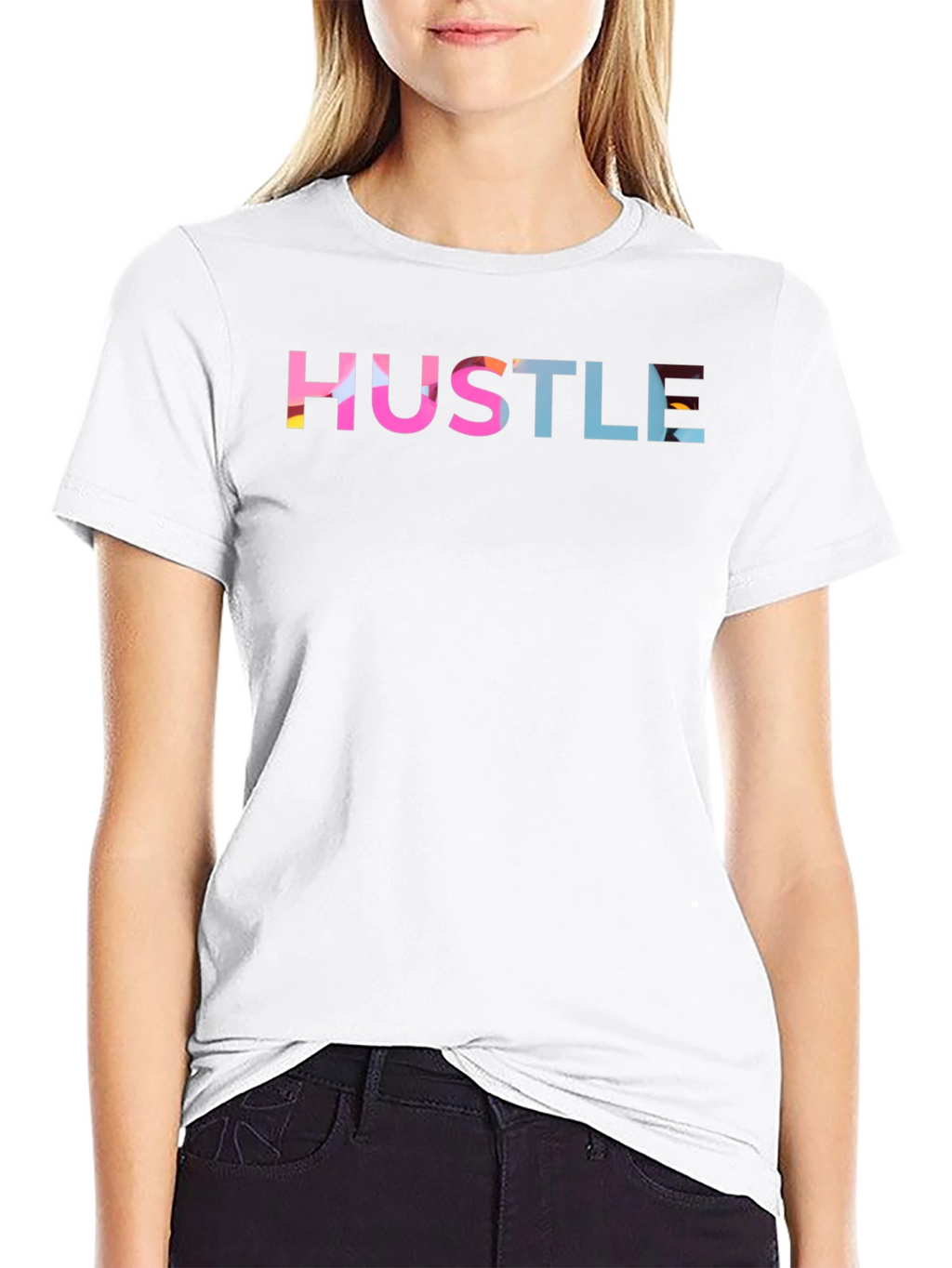 Hustle Graphic Print Black T-Shirt