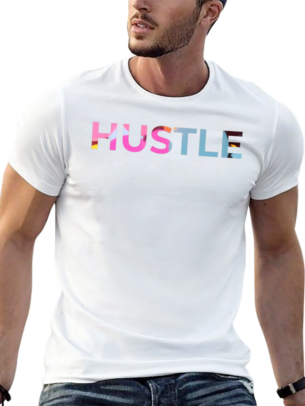 Hustle Graphic Print Black T-Shirt