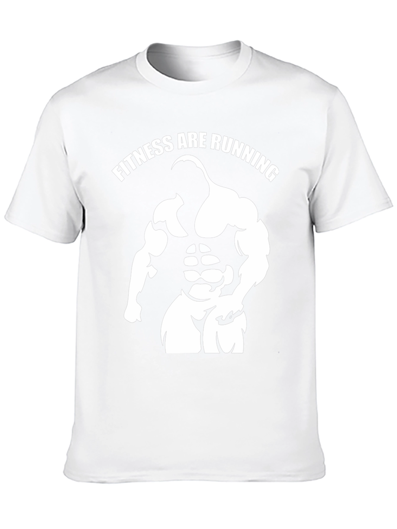 Fitness Are Running Gym Graphic Black T-Shirt