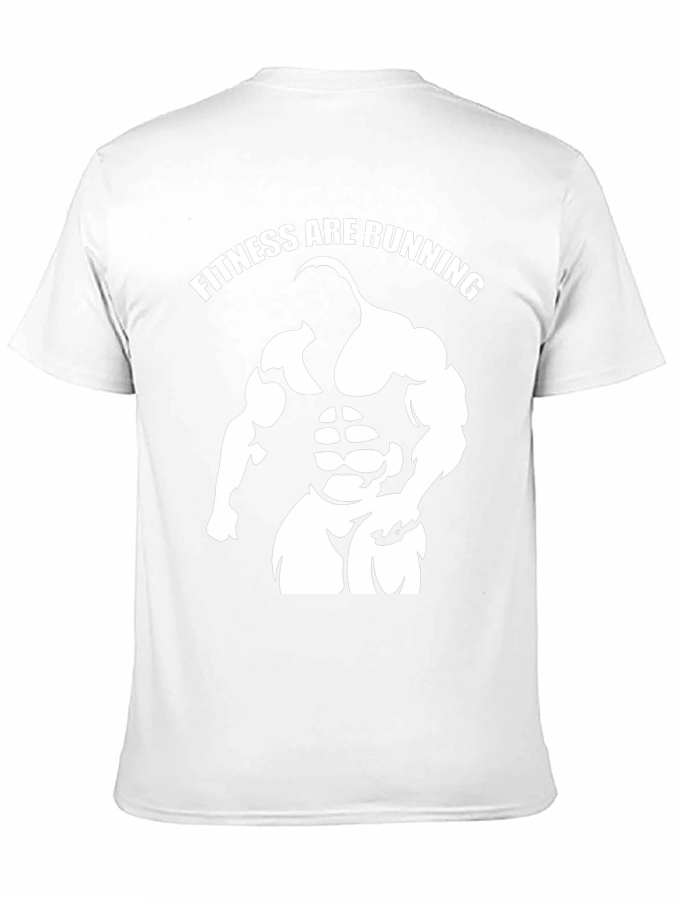 Fitness Are Running Gym Graphic Black T-Shirt