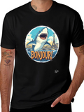 Bonjour Shark Graphic Tee - Paris Souvenir