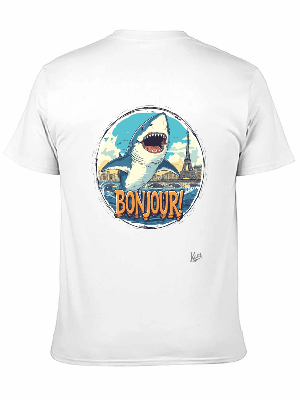 Bonjour Shark Graphic Tee - Paris Souvenir