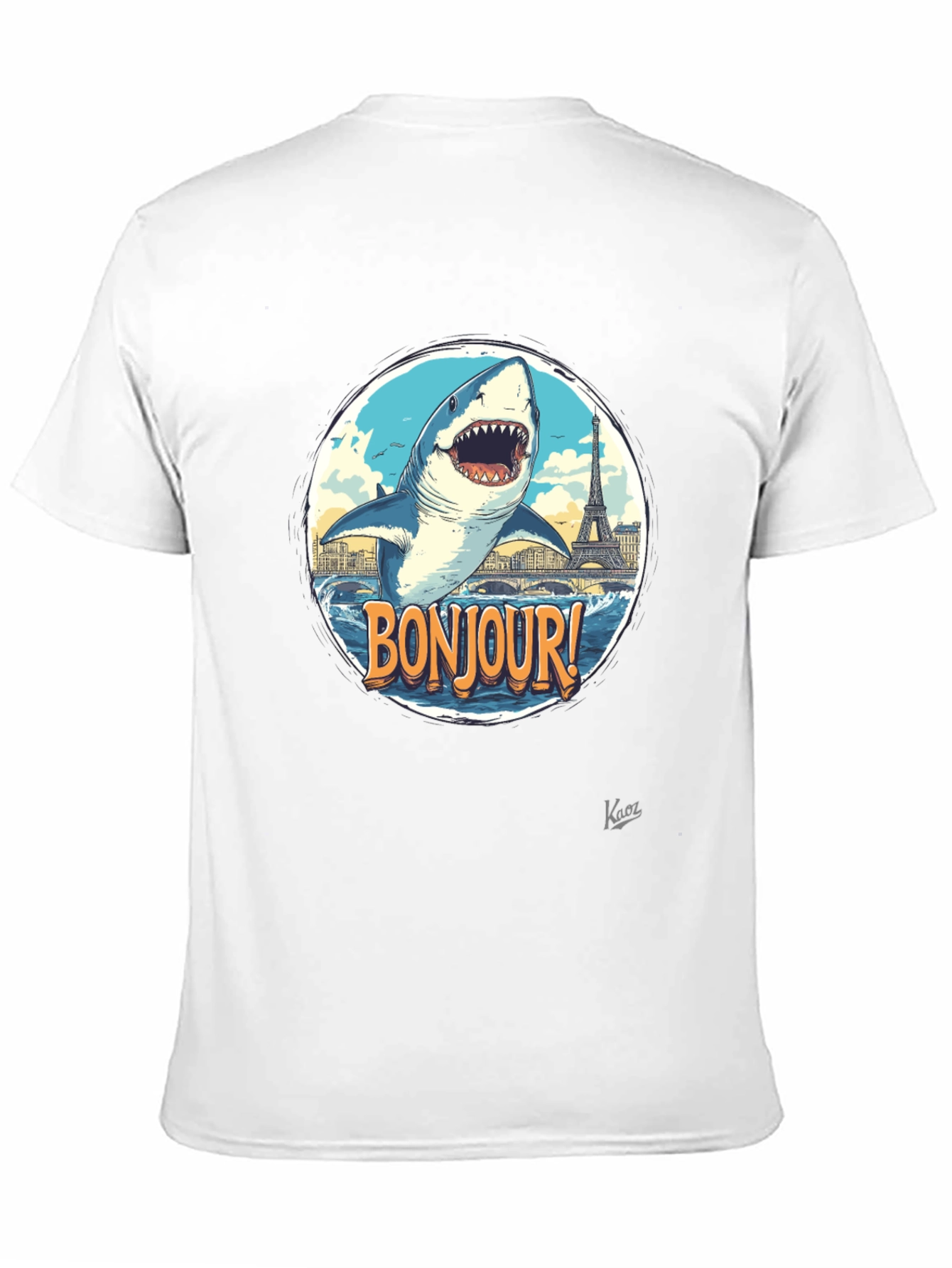 Bonjour Shark Graphic Tee - Paris Souvenir