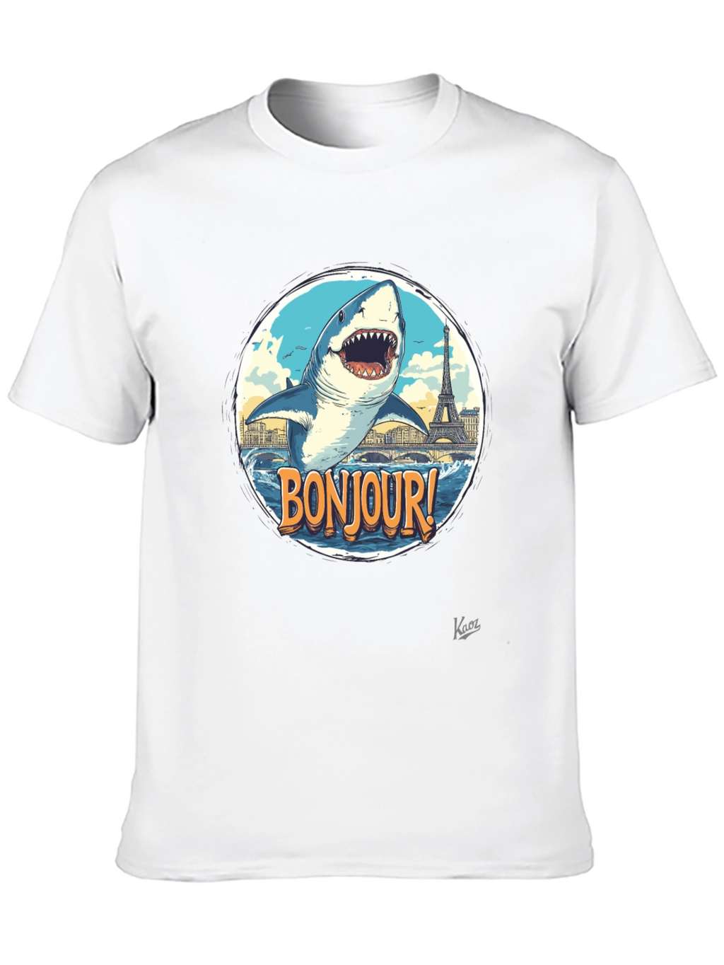 Bonjour Shark Graphic Tee - Paris Souvenir