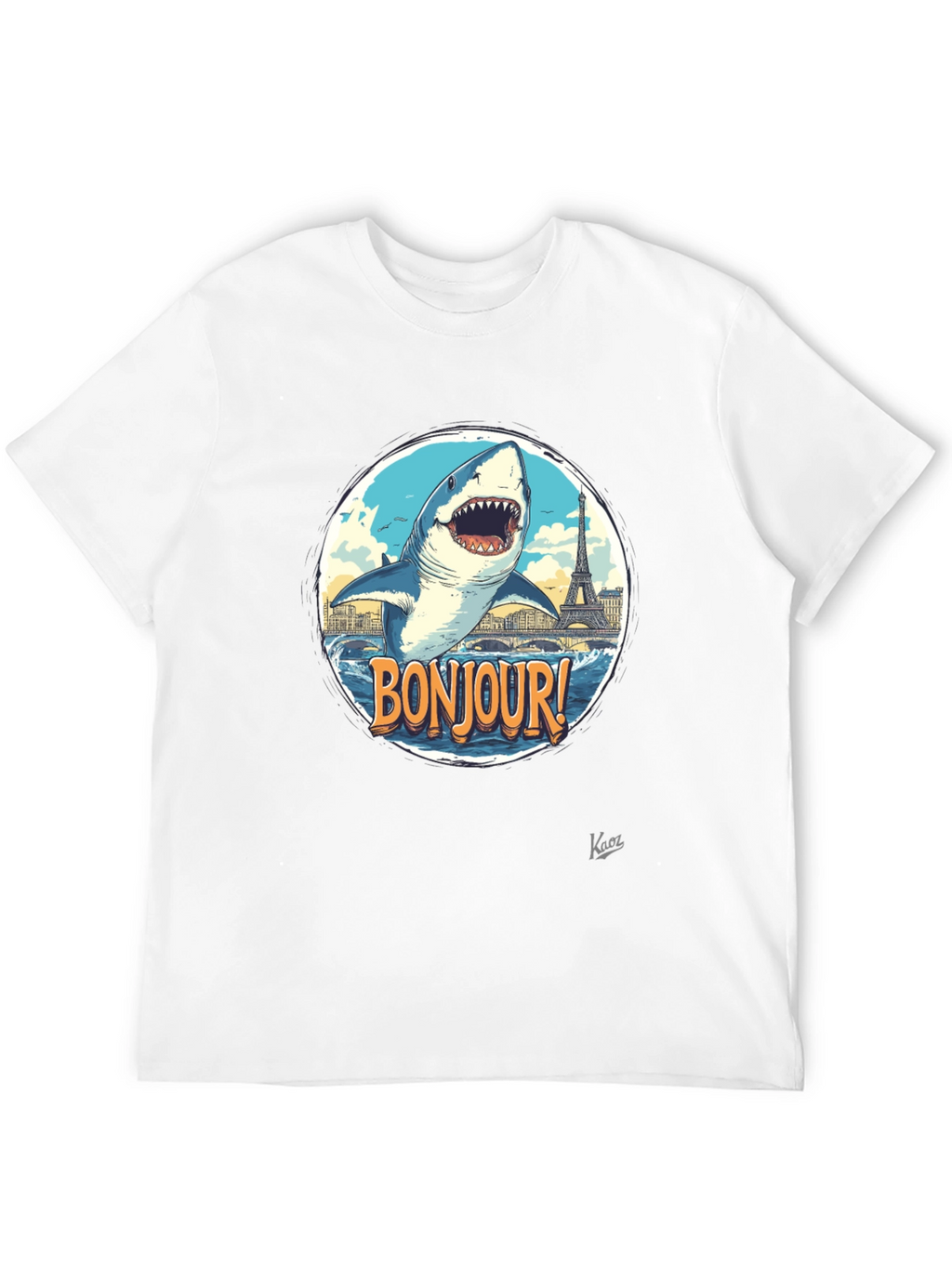 Bonjour Shark Graphic Tee - Paris Souvenir