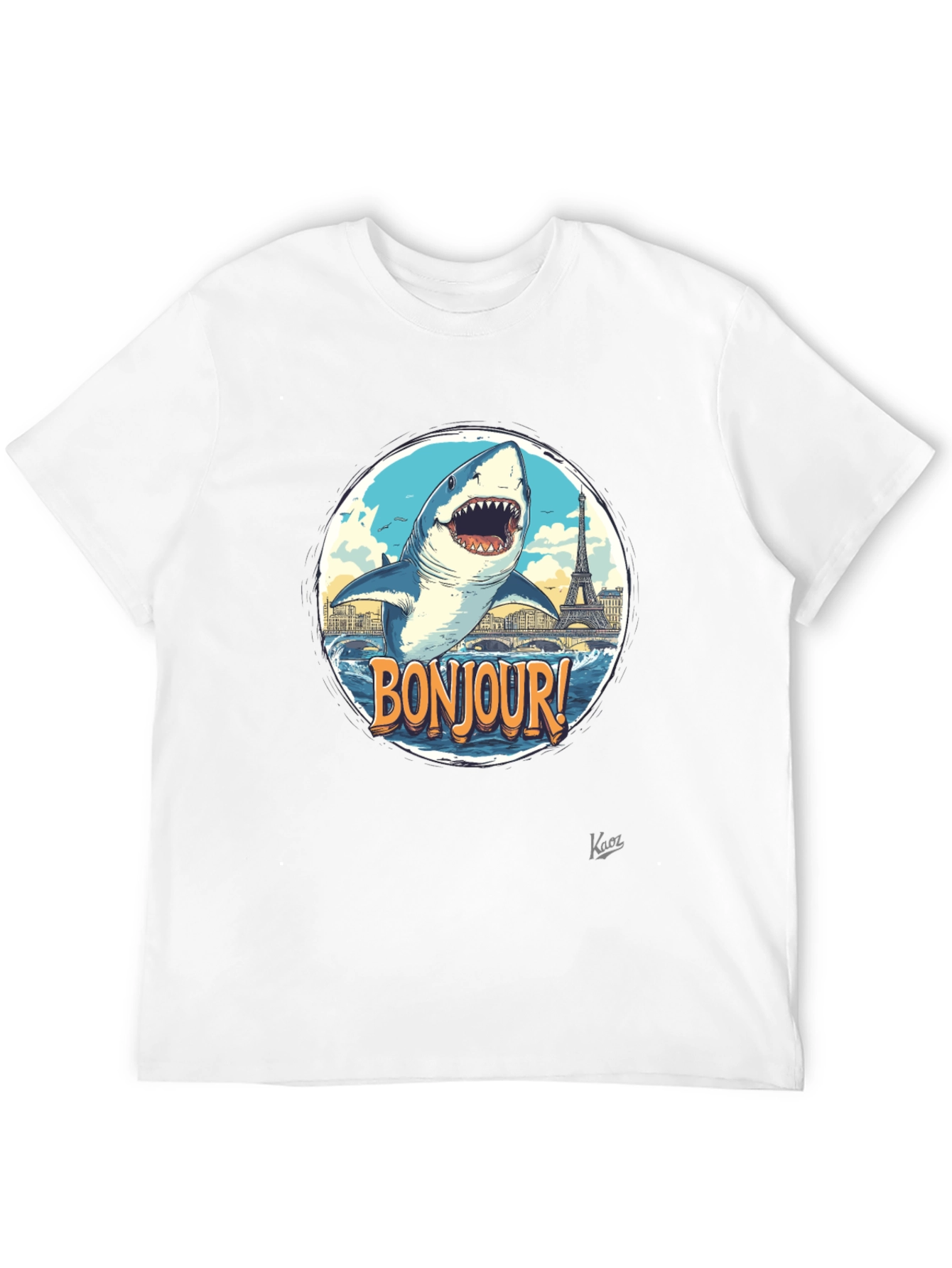Bonjour Shark Graphic Tee - Paris Souvenir