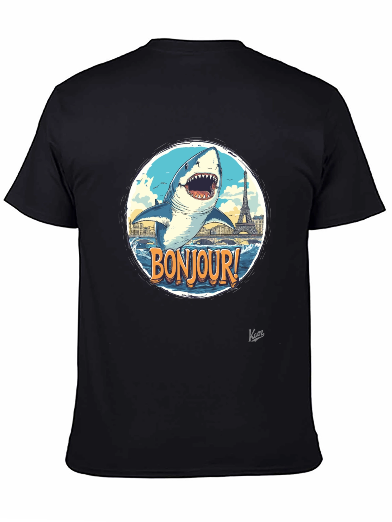 Bonjour Shark Graphic Tee - Paris Souvenir
