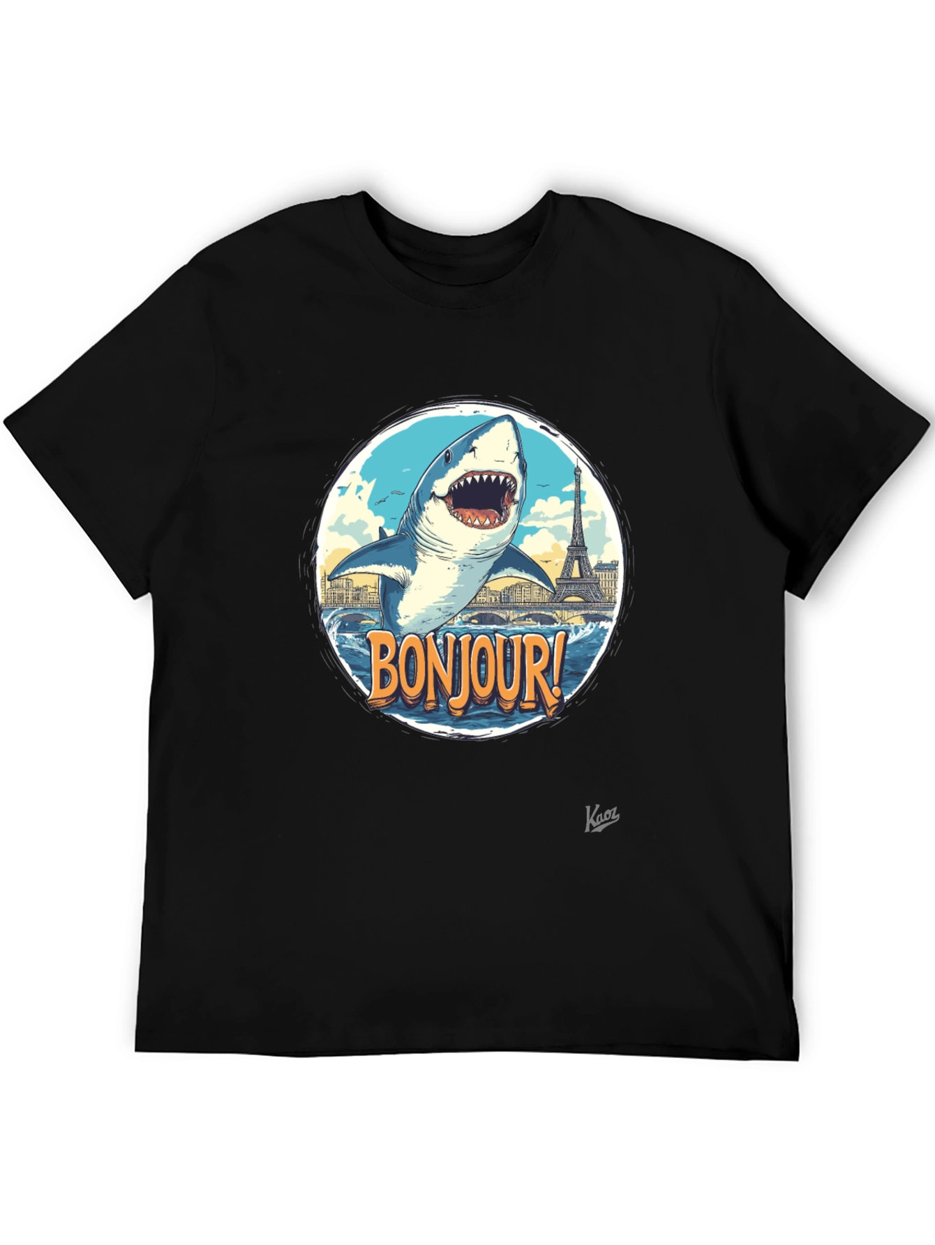 Bonjour Shark Graphic Tee - Paris Souvenir