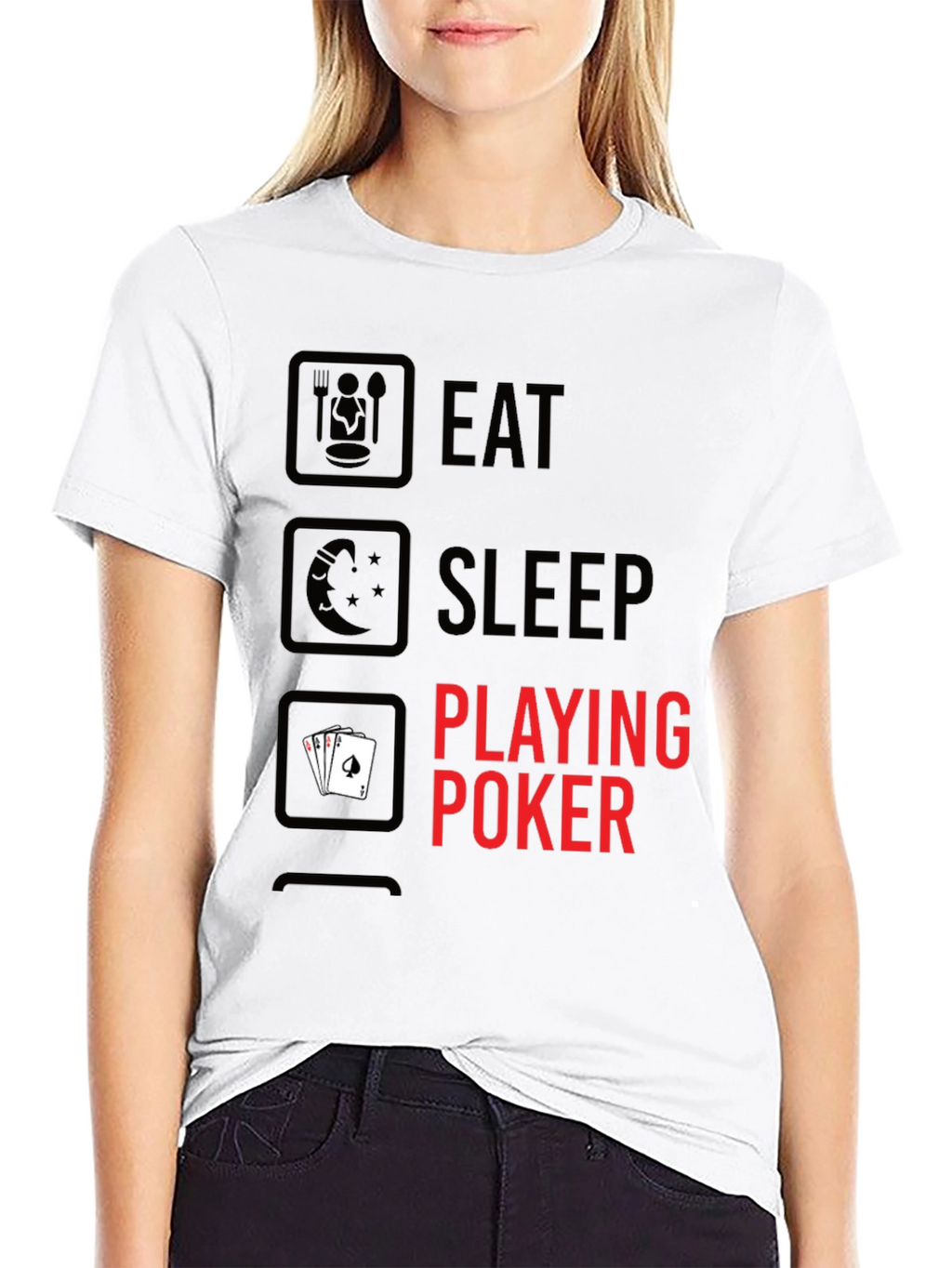 Eat Sleep Playing Poker Graphic T-Shirt