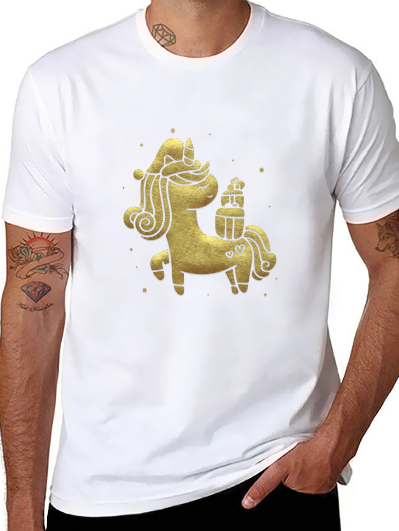 Festive Unicorn Graphic Tee