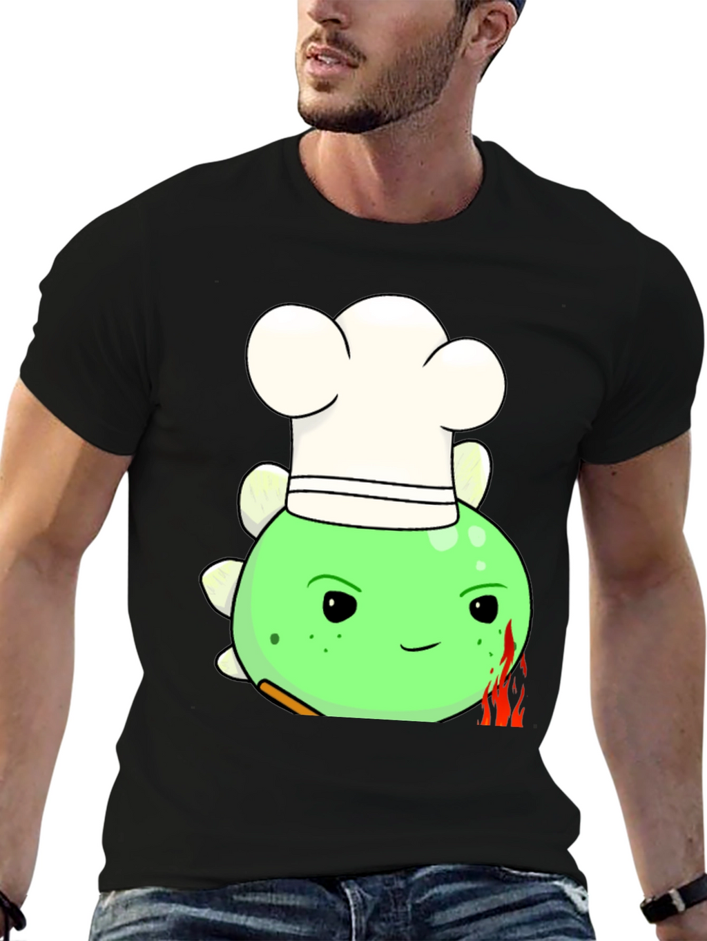 Chef Dino T-Shirt - Funny Cartoon Tee