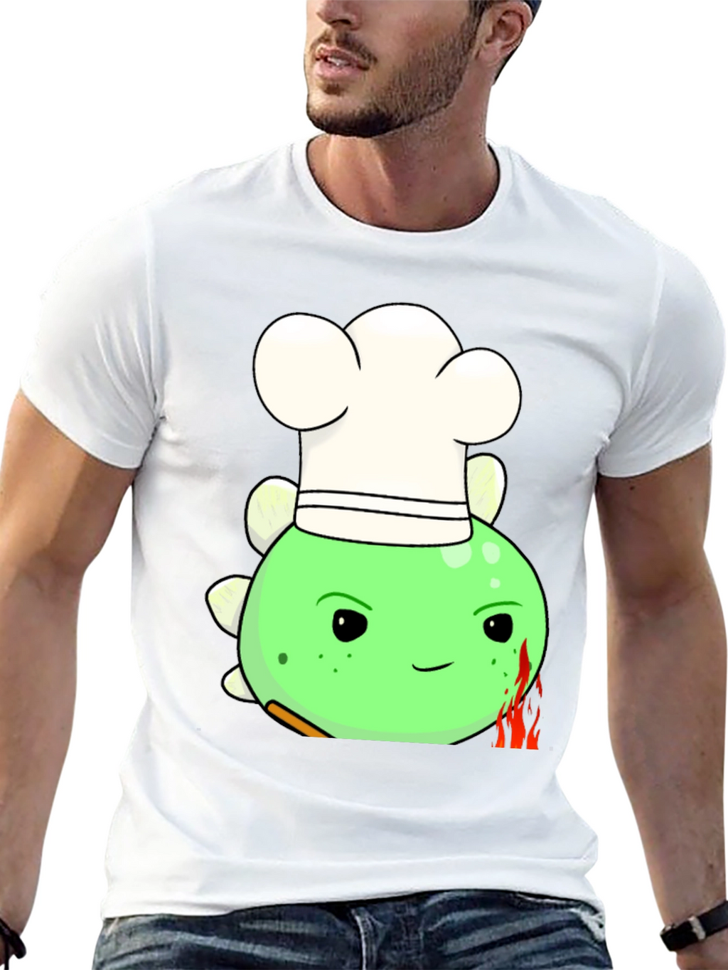 Chef Dino T-Shirt - Funny Cartoon Tee