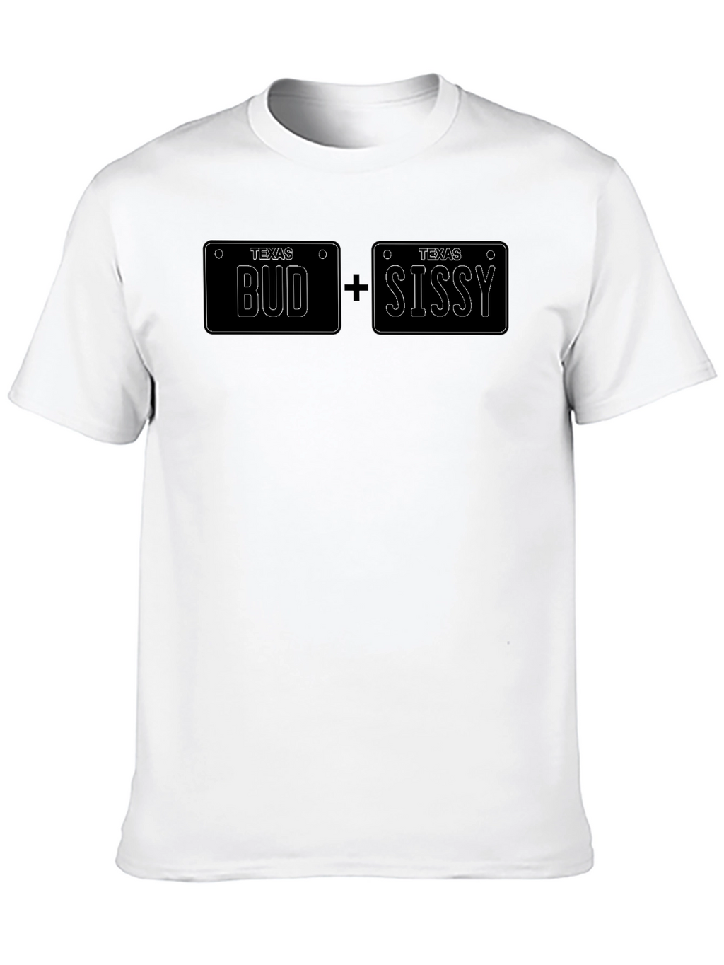 Texas Bud + Sissy License Plate T-Shirt