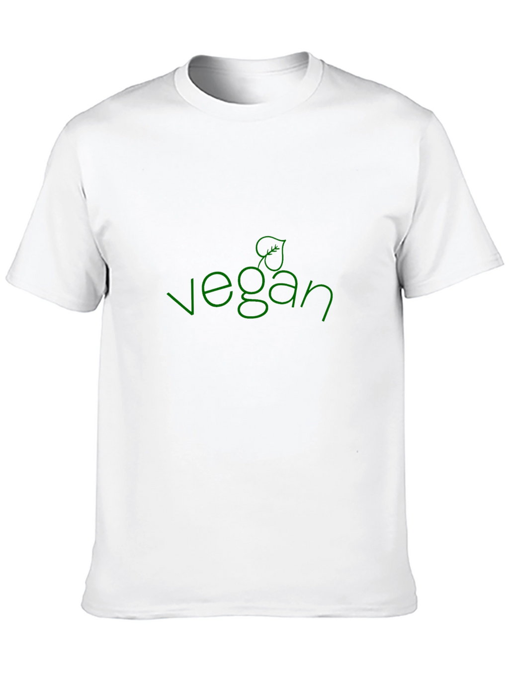 Vegan T-Shirt - Green Leaf Design
