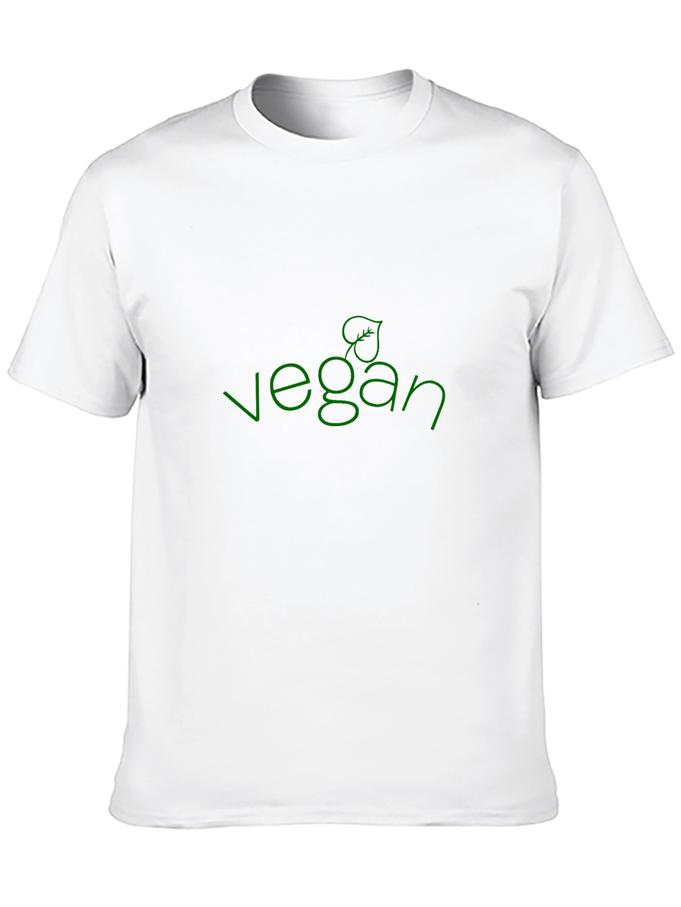 Vegan T-Shirt - Green Leaf Design