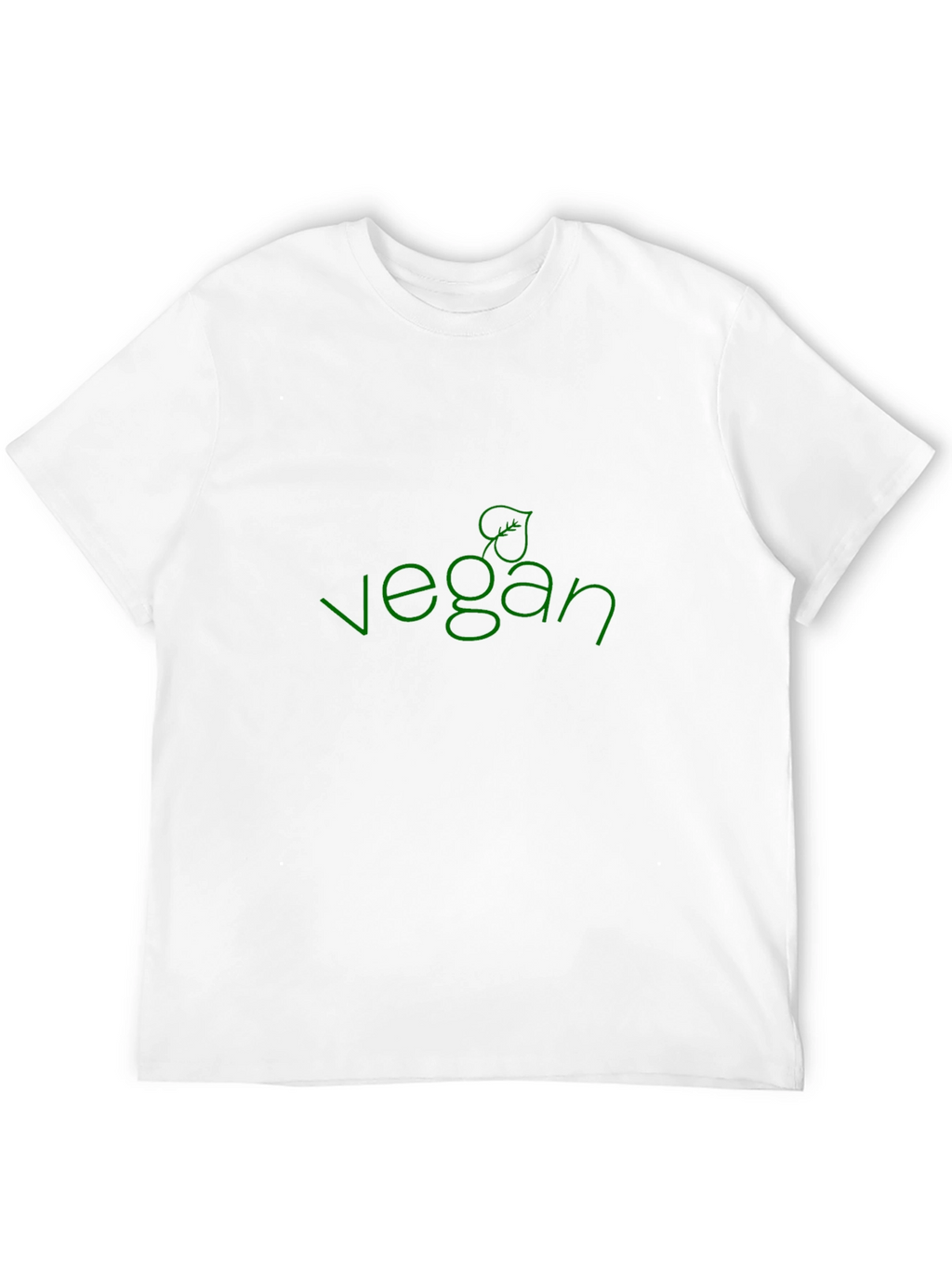 Vegan T-Shirt - Green Leaf Design