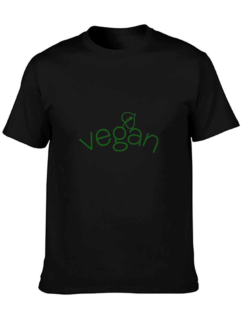 Vegan T-Shirt - Green Leaf Design