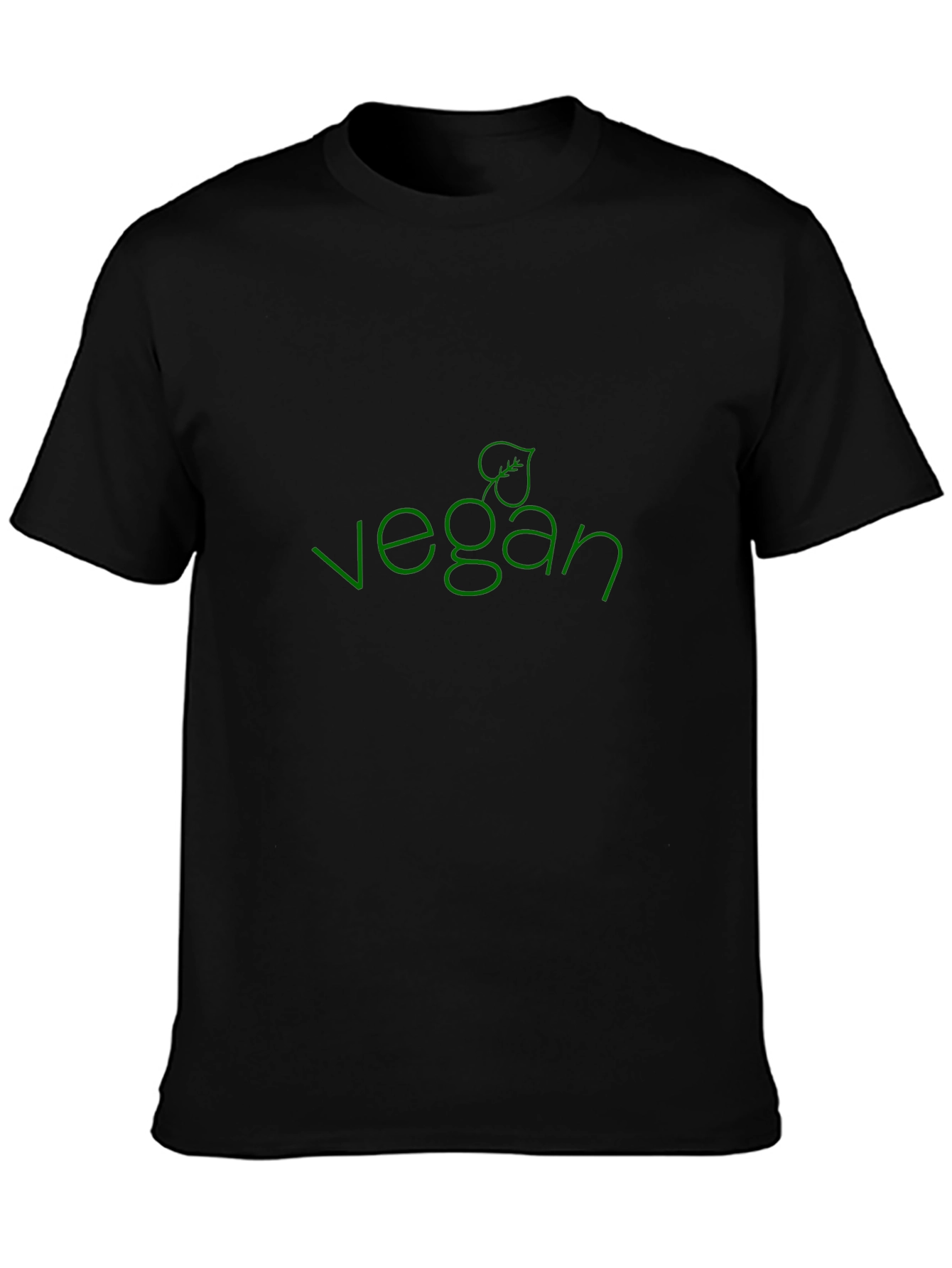 Vegan T-Shirt - Green Leaf Design