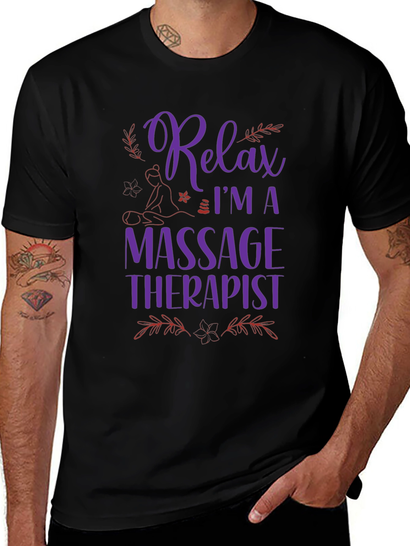 Relax Massage Therapist Graphic T-Shirt