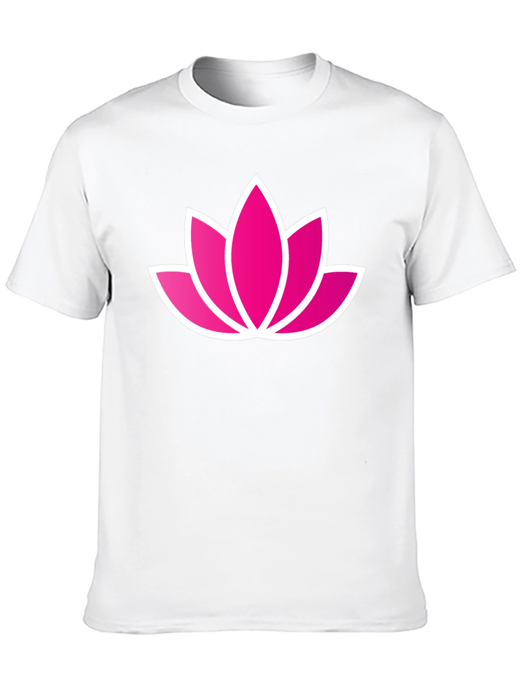Lotus Flower Graphic Black T-Shirt