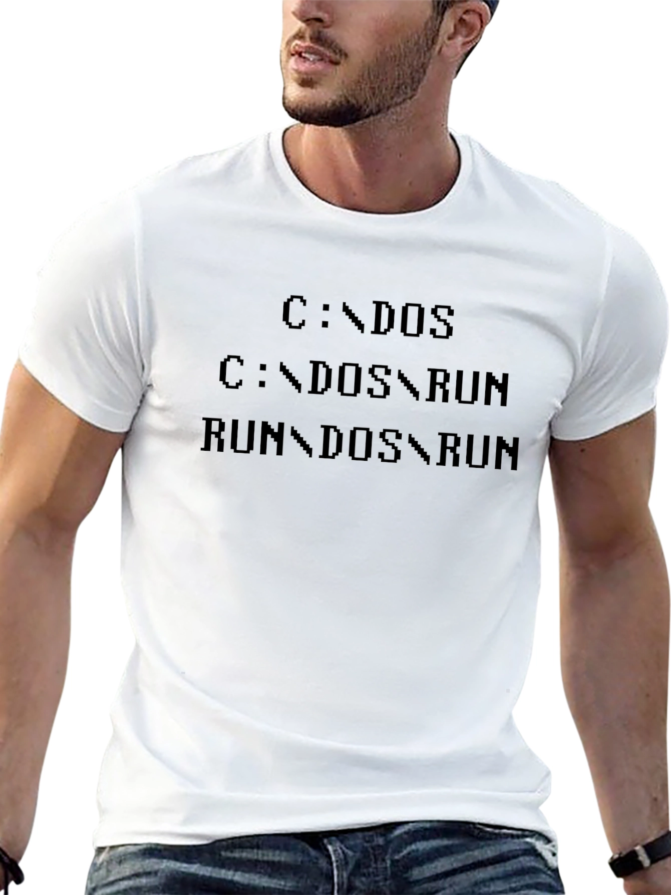 DOS Command Prompt T-Shirt - Retro Computer Geek Tee