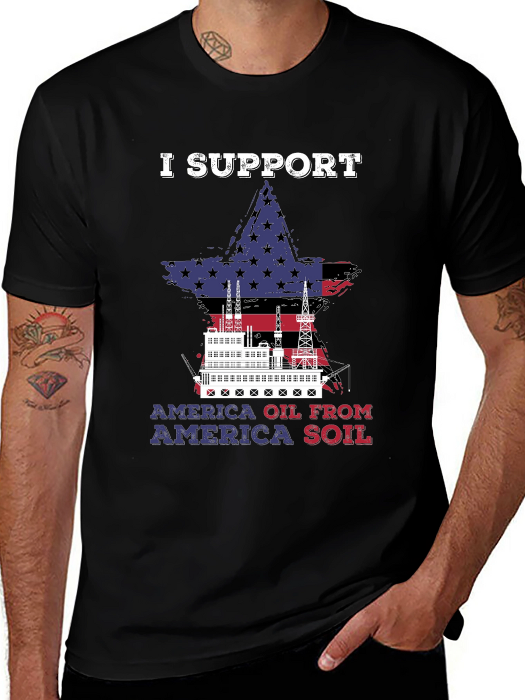 I Support America Oil T-Shirt