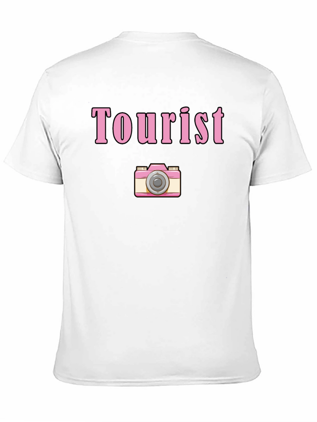 Tourist Camera Graphic Tee - Black Cotton Shirt