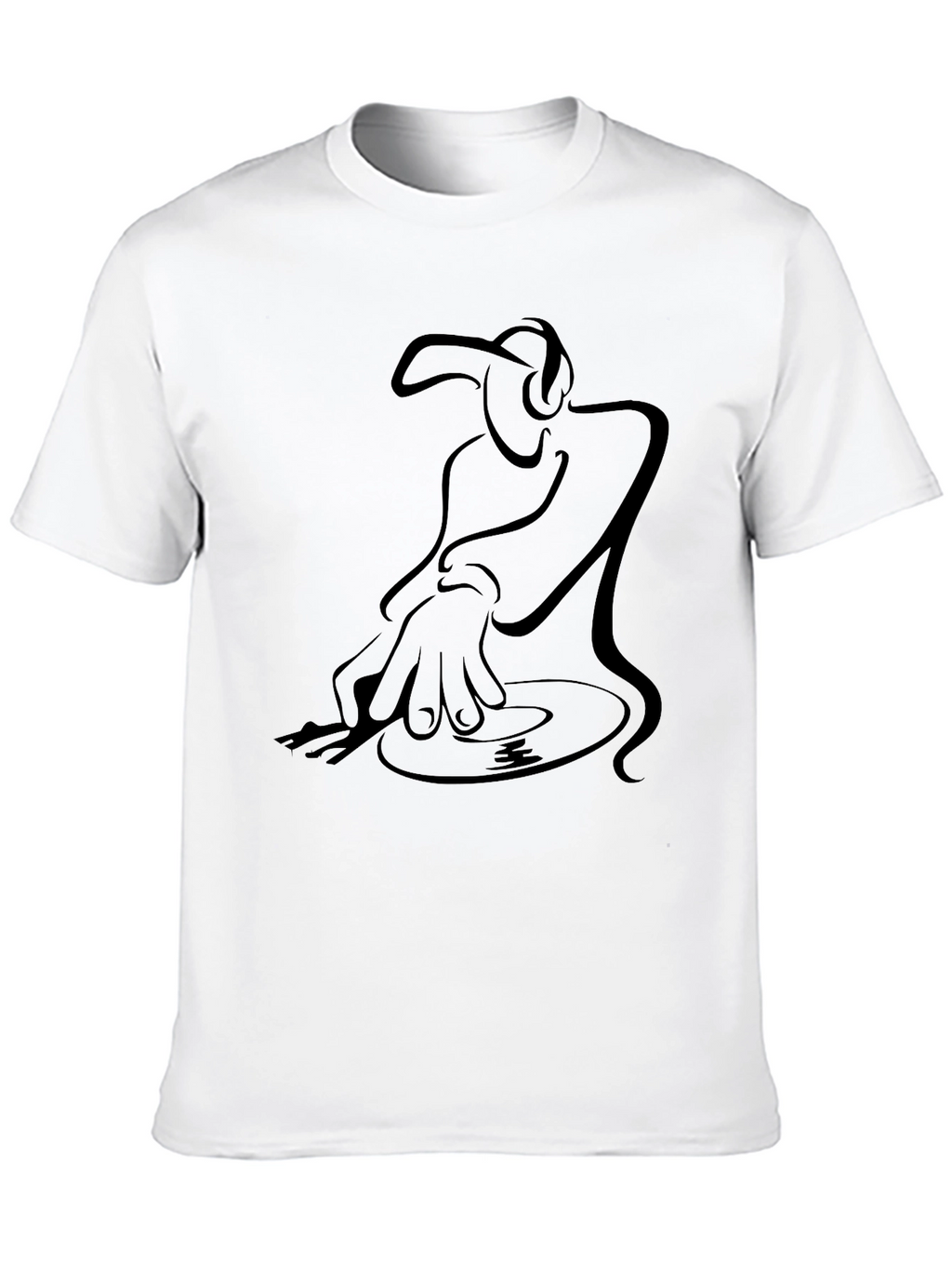 DJ Graphic Black T-Shirt - Turntable Design