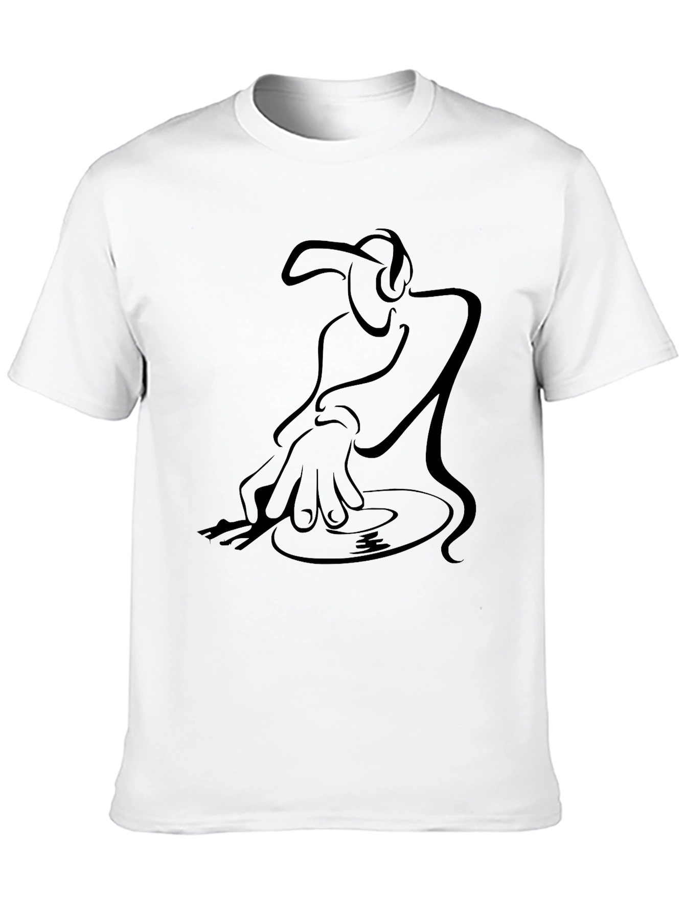 DJ Graphic Black T-Shirt - Turntable Design