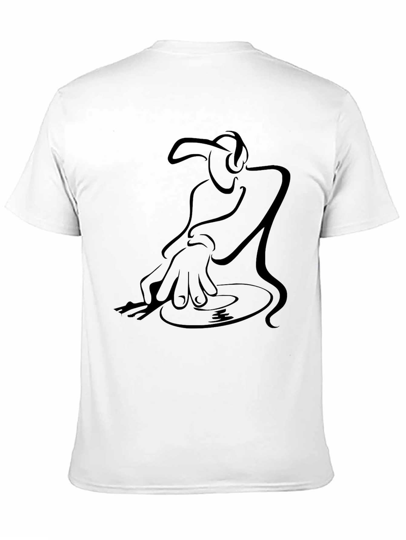 DJ Graphic Black T-Shirt - Turntable Design