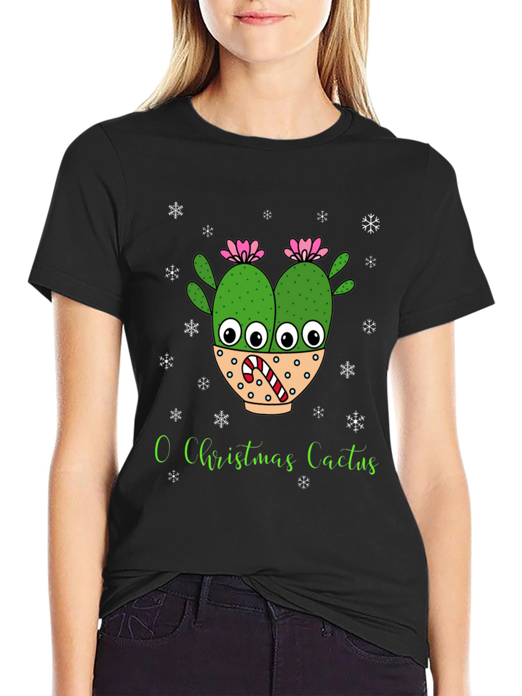 O Christmas Cactus T-Shirt Holiday Tee