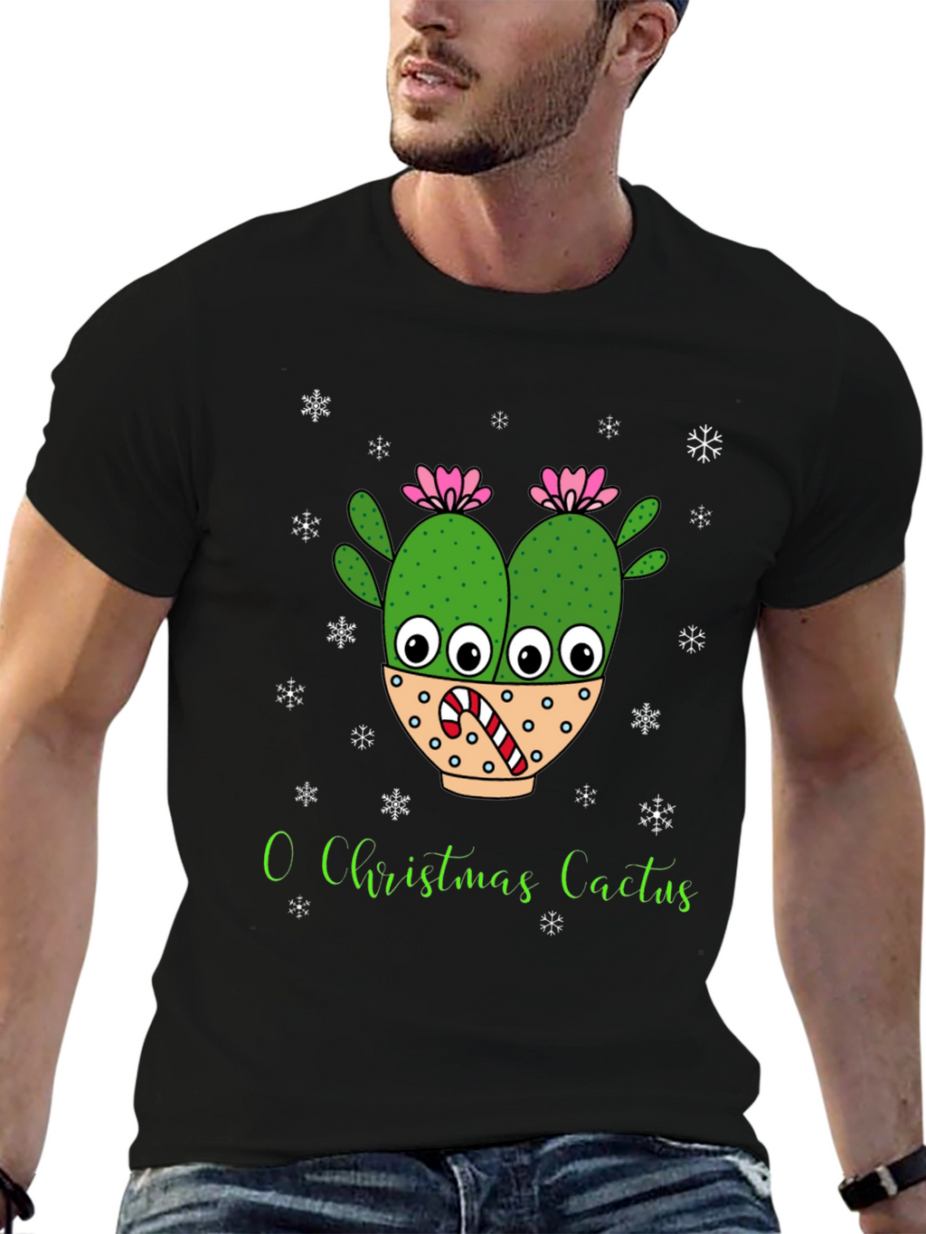 O Christmas Cactus T-Shirt Holiday Tee