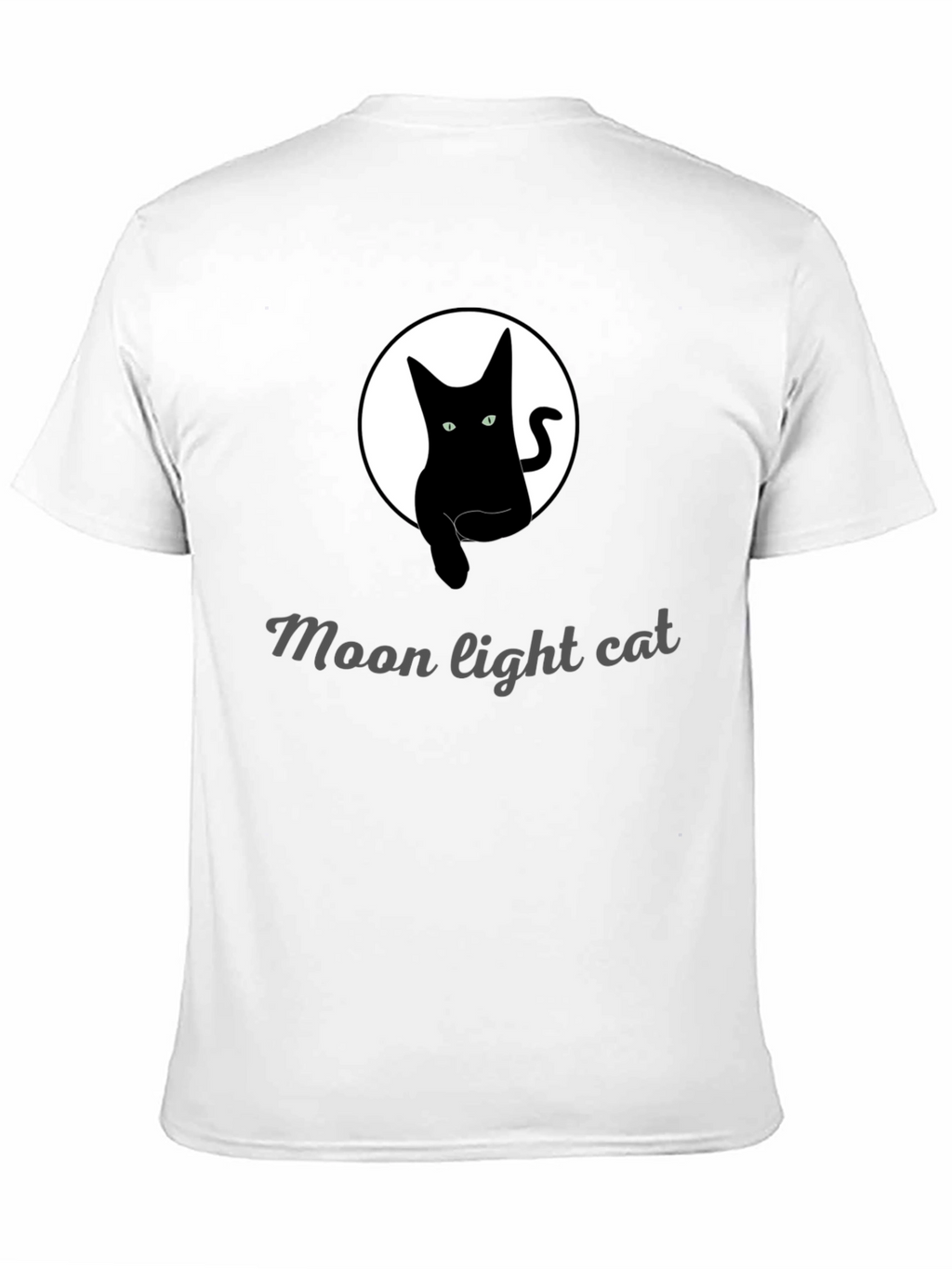Moonlight Cat Graphic Tee - Black