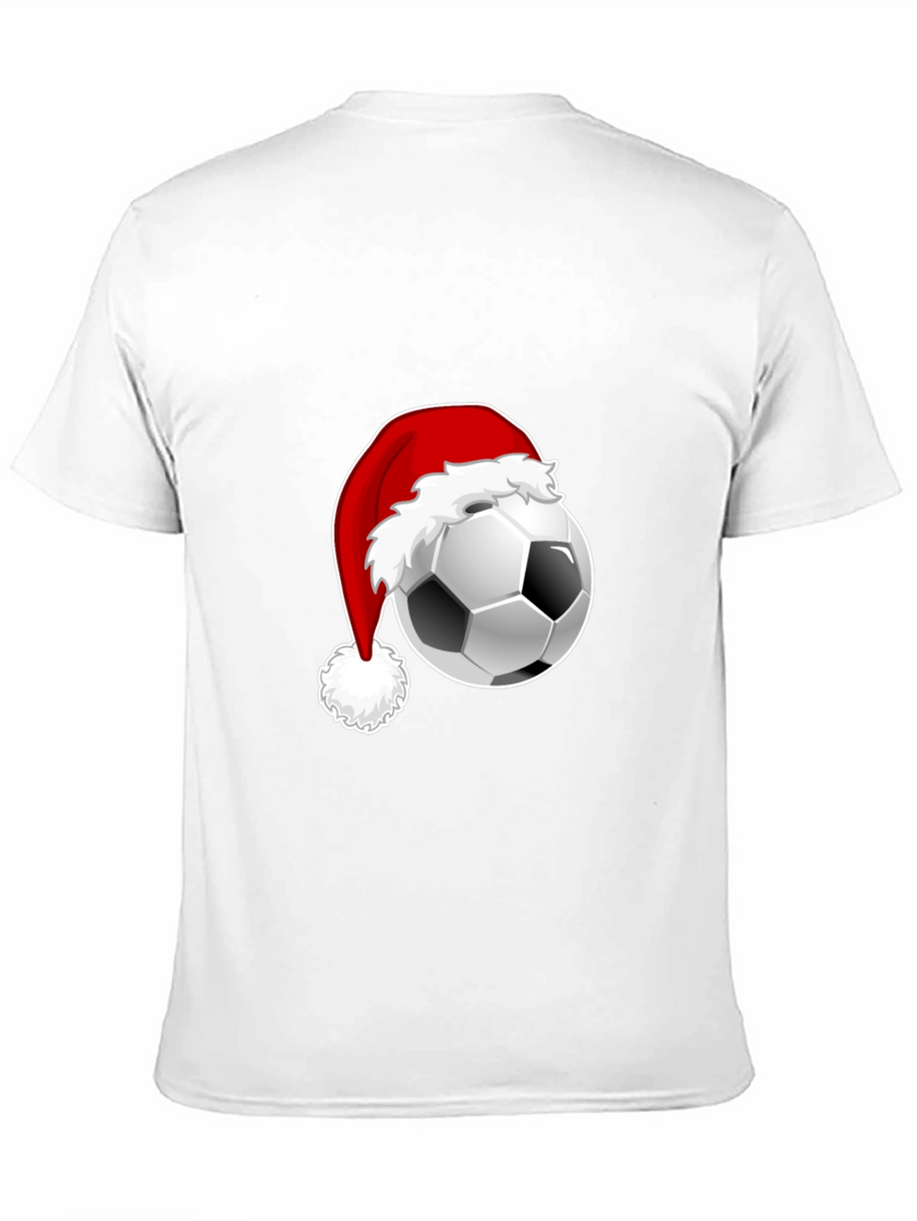 Festive Soccer Ball Santa Hat Graphic Tee