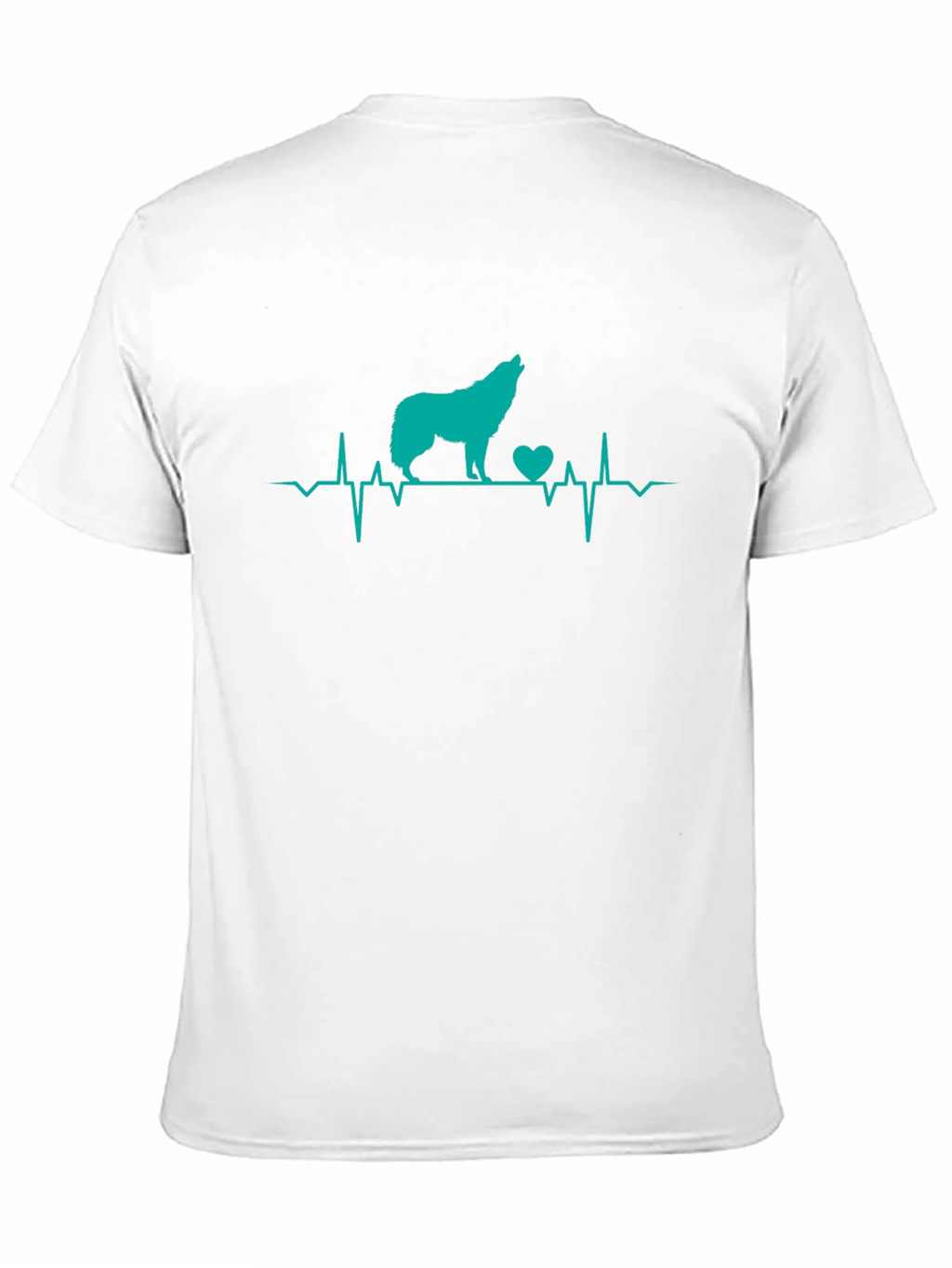 Wolf Heartbeat Graphic T-Shirt - Black