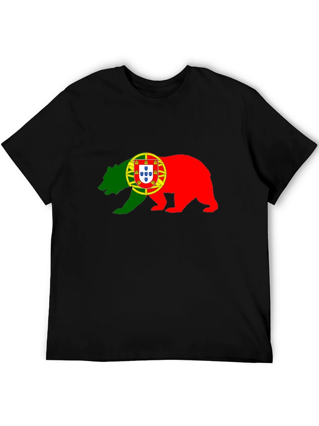 Portugal Flag Bear Graphic T-Shirt