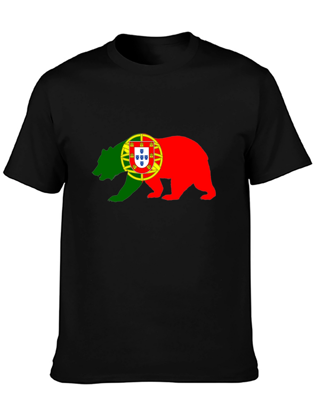 Portugal Flag Bear Graphic T-Shirt