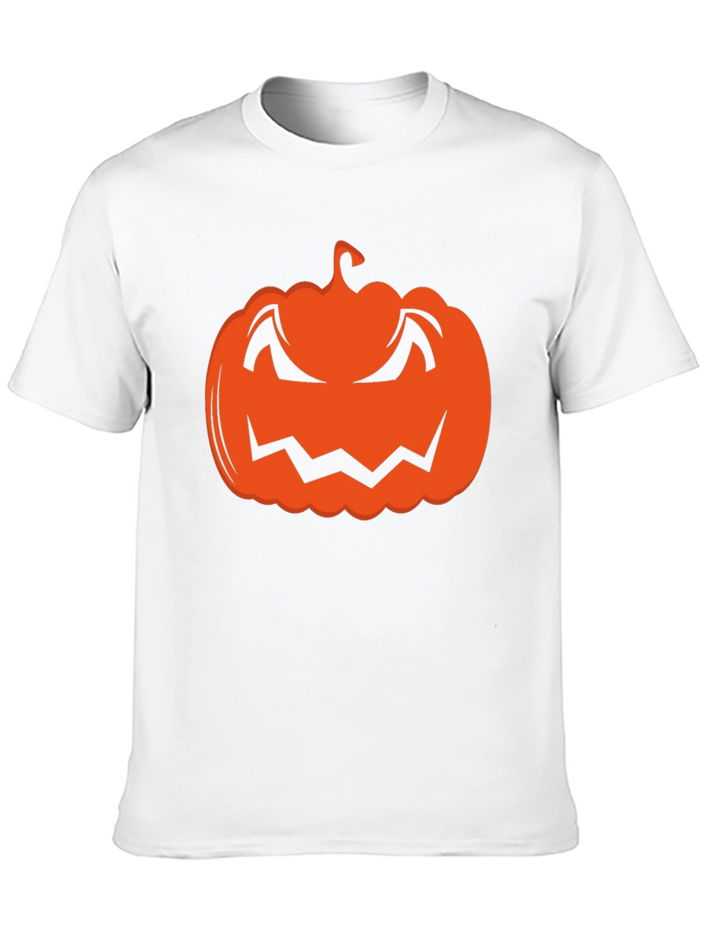 Halloween Pumpkin Graphic Tee - Black Cotton T-Shirt