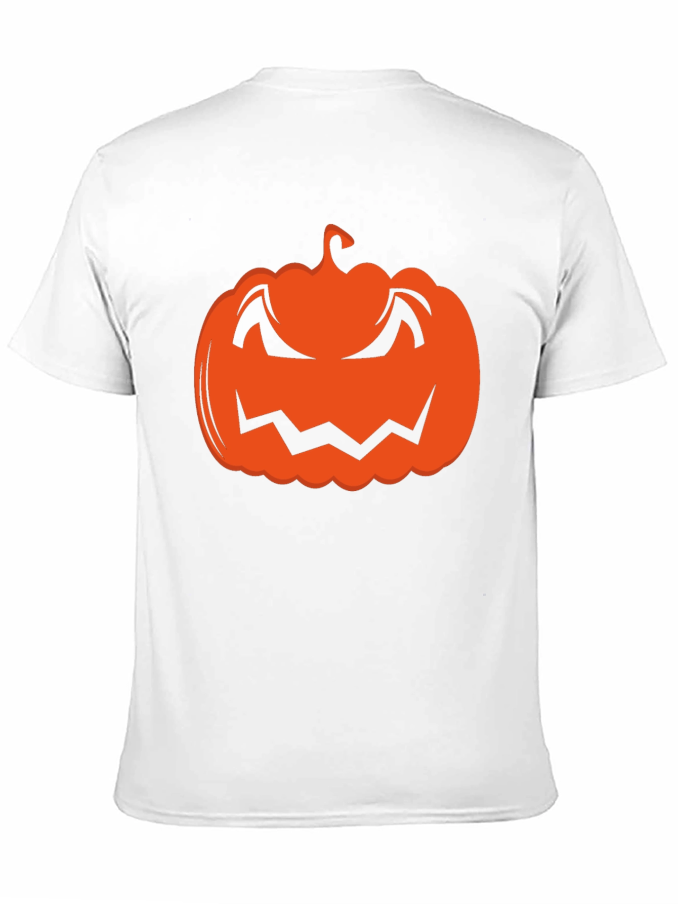 Halloween Pumpkin Graphic Tee - Black Cotton T-Shirt