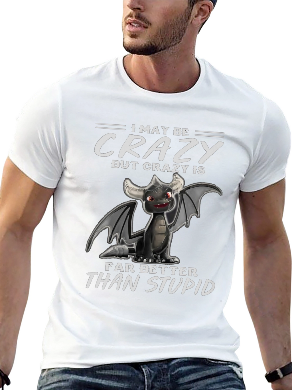 Crazy Dragon Graphic T-Shirt