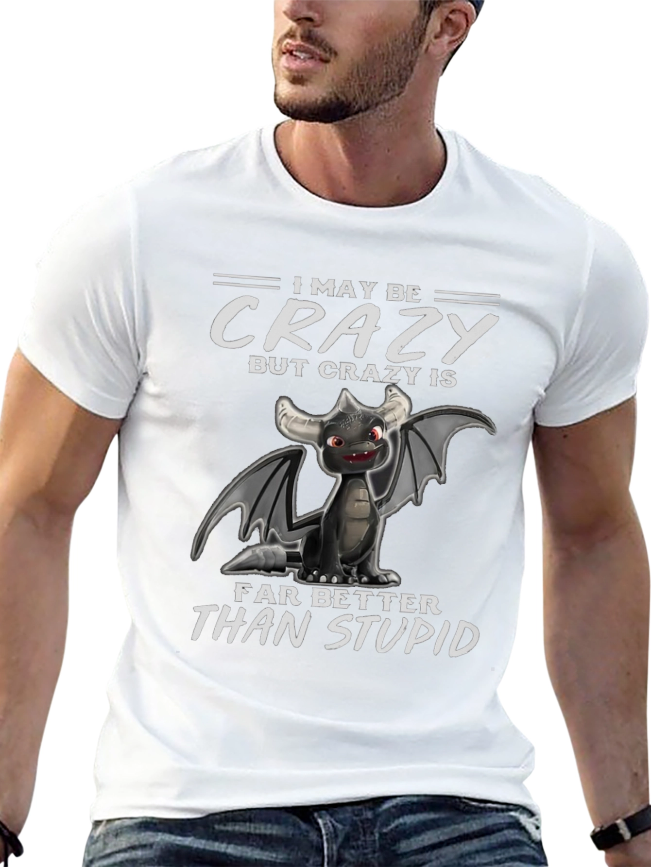 Crazy Dragon Graphic T-Shirt