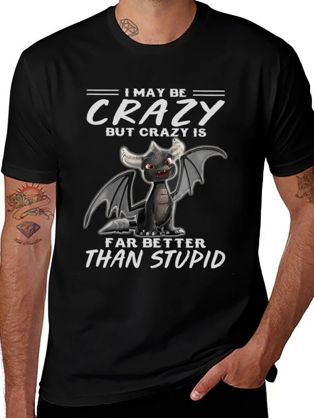 Crazy Dragon Graphic T-Shirt